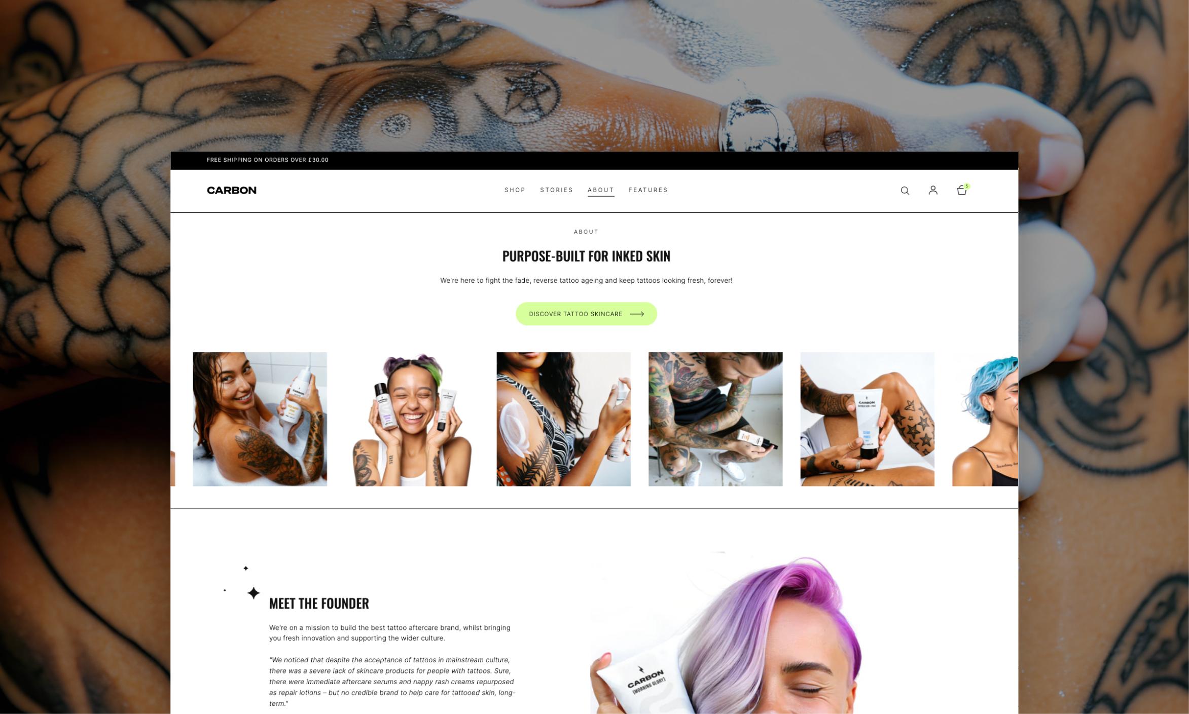 Carbon Shopify about page