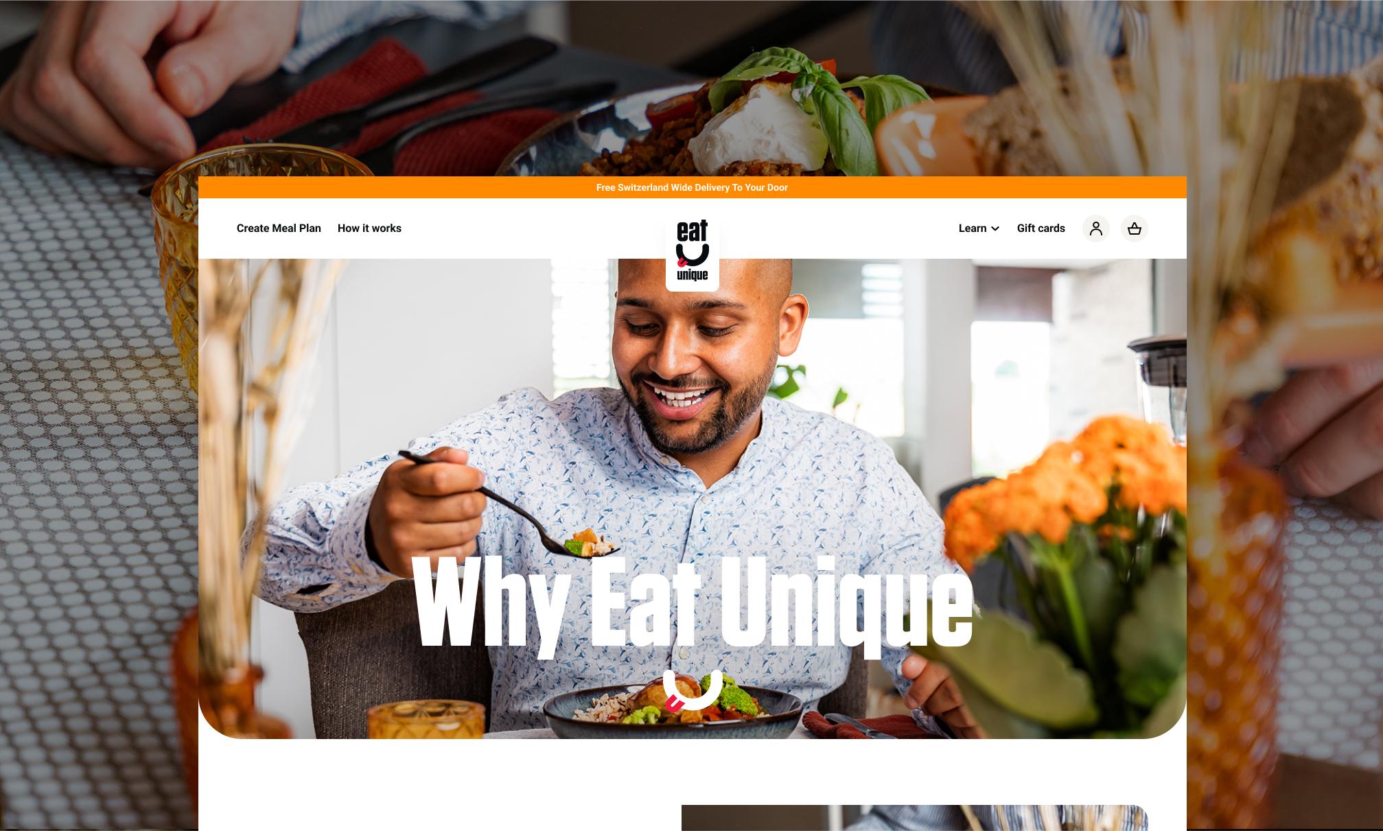 Eat Unique Shopify Design, Development & Subscription