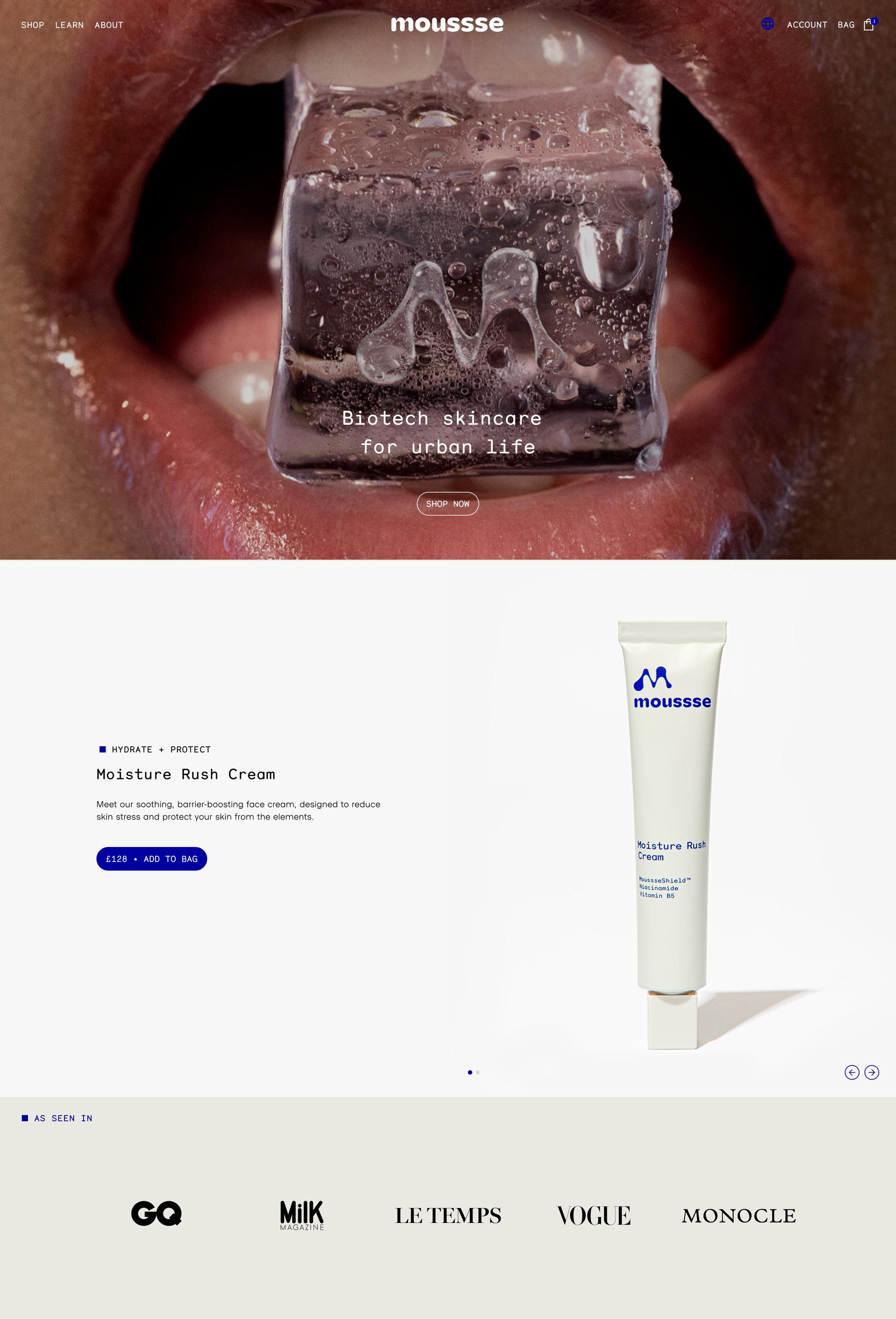 Moussse Shopify Home Page