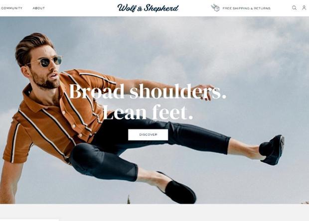 Broad shoulders. Lean feet.